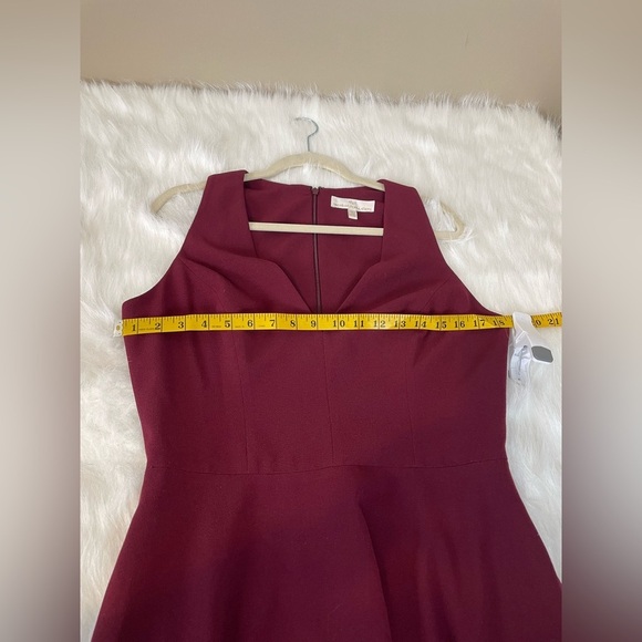 Dress the Population Catalina Dress Burgundy V neck Sleeveless Dress Large - Picture 3 of 13